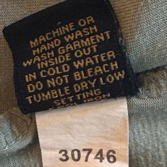 VINTAGE VTG 1946 Jersey Knit Garment Dyed Sage Green Polo Men's Sz L - Picture 8 of 9